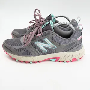New Balance 412 v3 Womens Trail Running Shoes Grey Pink Teal WTE412H3 Size 9.5 D thumbnail 4