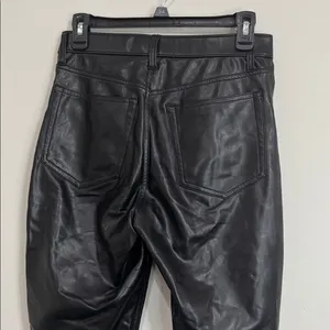 Abercrombie & Fitch Black The Skinny High Rise Faux Leather Jeans size 28 thumbnail 5