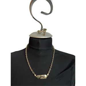 Guess gold toned chain necklace with “guess” plated name plate thumbnail 2