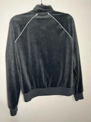 Nike‎ Black Velour Retro White Piping Track Jacket thumbnail 8