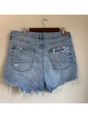 American Eagle Outfitters Relaxed Short Strigid Distressed Denim Shorts Size 16 thumbnail 2