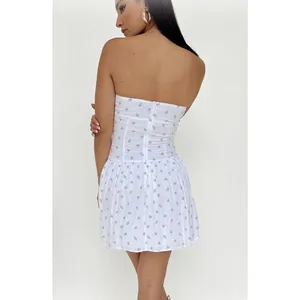 PRINCESS POLLY “Bette” Strapless Mini Dress - White/Blue Floral - Sz 10 - NWT thumbnail 2