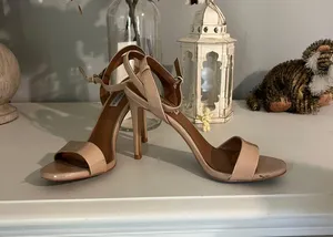 Steve Madden Reno Sandals High Heels Stiletto Tan Size 8.5 thumbnail 9
