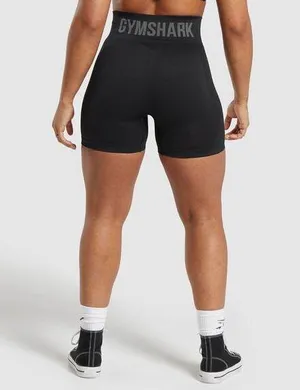 Gymshark Flex Shorts High Waist Seamless Training Running Athletic Sz XS Black thumbnail 1