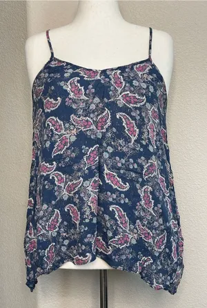 Mossimo Supply Co. Navy Paisley Spaghetti Strap Camisole thumbnail 1