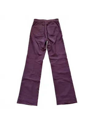 Faherty Stretch Terry Patch Pocket Wide Leg Pant Burgundy Catawaba Grape Size 26 thumbnail 4