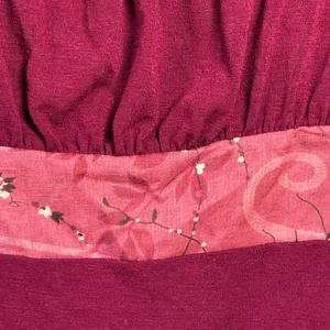 Unbranded 4 Star Y2K Babydoll Top with Floral Tie Milkmaid 3/4 Sleeve Top‎ SZ L thumbnail 3