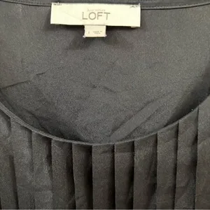 Anne Taylor Loft‎ Black Sleeveless Blouse Sz Large thumbnail 6