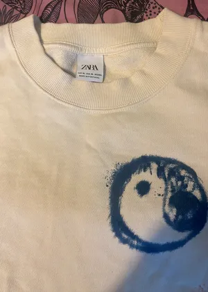 Beige Multi Yin Yang Oversized Sweatshirt 0722/415/710 $69.90 EUC 1X thumbnail 6