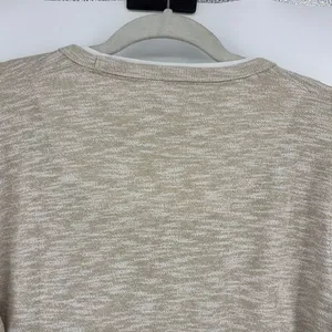 Abercrombie & Fitch Layered Hem Tee Sz S Tan Y2K Minimalist Neutral Clean Girl thumbnail 8