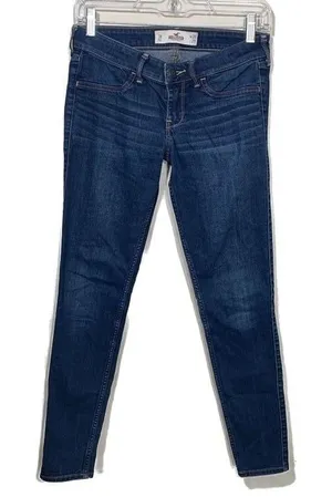 Hollister Skinny Jeans Womens 3R W26 L29 Dark Wash Low‎ Rise Stretch Denim thumbnail 1