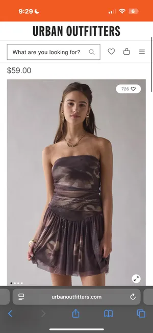 Strapless Mini Dress Urban Outfitters thumbnail 4