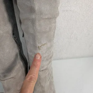 Diba True 7.5 M Leg Up Over the Knee Boots Suede Leather Block Heel Grey Boho thumbnail 5