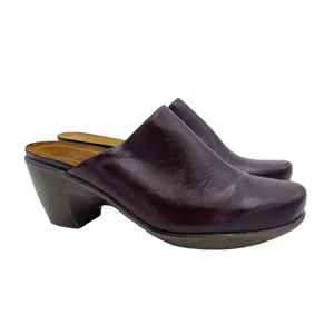 NAOT Eden Dream Leather Mule Clog Women's Size 38 US 7 Deep Brown Purple Boho thumbnail 2