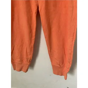 Nike Women’s Cotton Acid Wash Orange Fleece Lightweight Joggers L Athleisure thumbnail 3