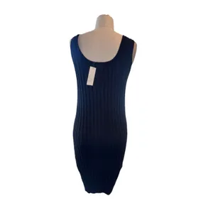 A New Day Ribbed Dress Woman's Large Bodycon Black Sleeveless New thumbnail 3