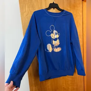 Disneyland Resort Exclusive Sweatshirt Mickey Mouse Logo NWT Blue Unisex XL thumbnail 4