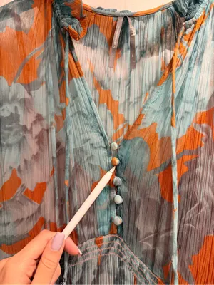 Anthropologie The Marais Printed Tiered Teal Floral Maxi Dress Boho Floral XS thumbnail 8