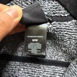 The North Face Womens Full Zip Textured Fleece Jacket Charcoal Grey Black Medium thumbnail 2