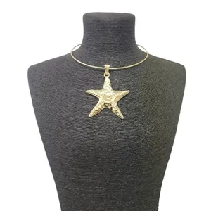 Nordstrom New Bijoux Envie 14K Gold Starfish Beach Statement Necklace thumbnail 7