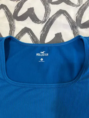 HOLLISTER Ribbed Seamless Fabric Square-Neck Top thumbnail 3