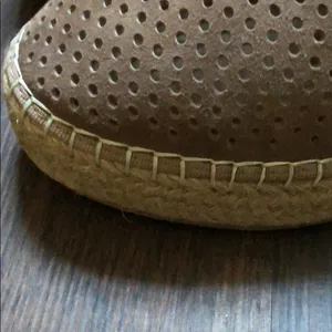 Catherine Malandrino Tan Laser Cut Leather Jute Platform Espadrille Sneakers 9 thumbnail 5