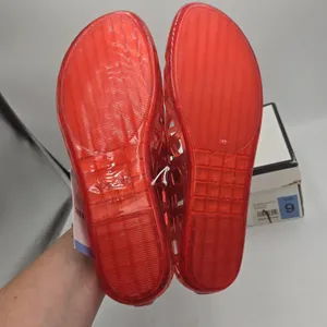 Steve Madden Codi Red Jelly Flats Women’s Size 9 Caged Latice Slip On Shoes NWT thumbnail 4