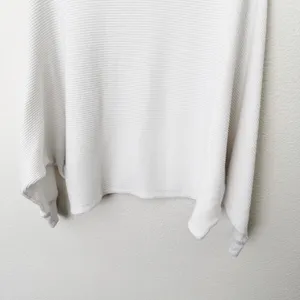 [Abercrombie & Fitch] White Waffle Knit Mock Neck Oversized Sweater Size L/XL thumbnail 6