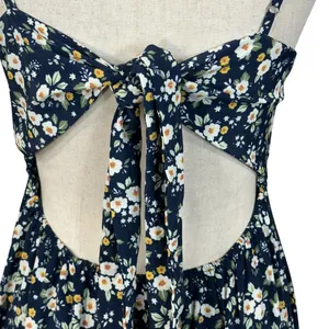 Altar’d State Large Midi Dress Floral V-Neck Tie Back Tiered Adjustable Straps thumbnail 6