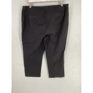 Alfani Womens Pants Black Solid Stretch Pull On Cropped Size 16 thumbnail 3