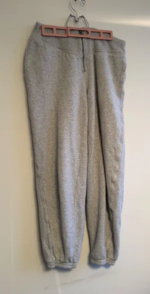 Aerie Womens Gray Heathered Fleece Zip Front‎ High Rise Jogger Sweatpants Size L thumbnail 1