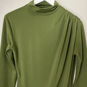Abercrombie & Fitch Women's Small‎ Asymmetrical Ruched Long Sleeve Mini Dress thumbnail 4