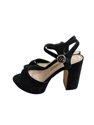 ZARA Black Ankle Strap Platform Heels Size 37 / US 6.5 thumbnail 7