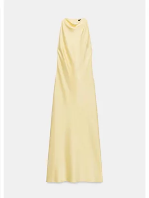 Zara draped halter maxi dress thumbnail 4