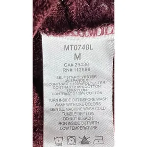 Miss Me Maroon Long Sleeve Thermal T-Shirt With Embroidered Flowers thumbnail 5