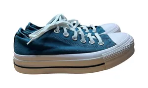 Converse Chuck Taylor All Star Lift Ox low-top platform sneakers turquoise -Sz 7 thumbnail 1