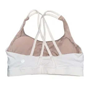 Lululemon Free To Be Wild Bra Women 6 White Excellent Strappy Back Yoga thumbnail 2