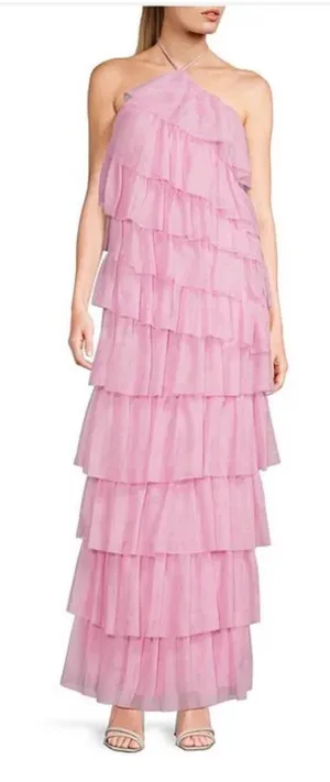 Pink tulle dress thumbnail 1