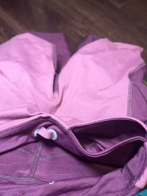 Outdoor Voices Leggings Move Free 3/4 Tech Sweat Size Small Color block Pink and Purple thumbnail 7