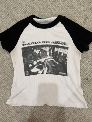 Brandy Melville Radio Silence Baby Tee thumbnail 1
