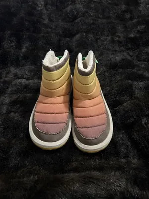 Sanuk Women's Puff N Chill Ankle Boots Tan Size 10 Canvas Casual Comfort thumbnail 2
