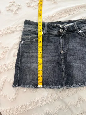 Bershka denim grey skirt thumbnail 10