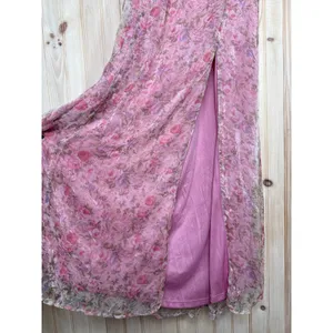NWT Lulus Forever Dreamy Pink Floral Organza Backless Maxi Dress Gala Party XL thumbnail 4