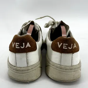 Veja Urca CWL Sneakers Low Top Lace Up Logo Leather Rubber White Camel Tan 7 thumbnail 5