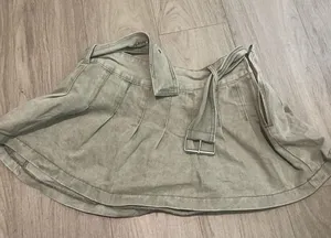 Sincerely Jules Pleated Skater Skirt with Belt thumbnail 1