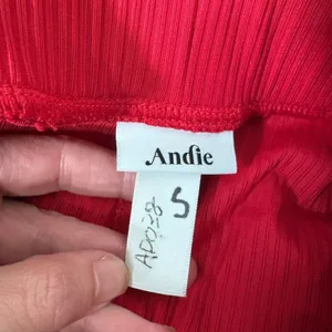 Andie Bikini Set Maui Top Marco‎ Shorts Ribbed Flame Red size S NWOT thumbnail 7