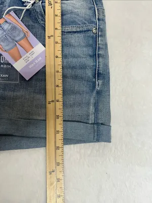 Wax Jean Light Blue Denim Cuffed Shorts thumbnail 8