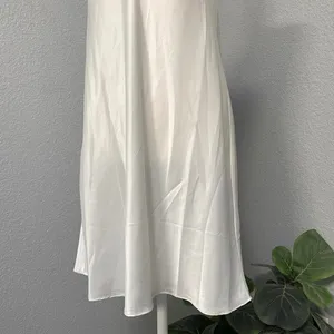 Flora Nikozi White Slip Dress Heart Lace Trim Open Back Flowy Coquette Fairy thumbnail 3