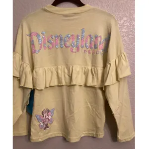 NWT Disney Parks Disneyland Spirit Jersey Yellow Minnie Mouse Butterfly S / M thumbnail 3