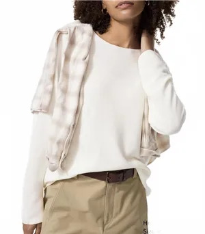 Uniqlo 100% Cotton 3D Knit Cotton Sweater Off White NWT Medium thumbnail 1